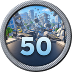 Survived 50 Disasters badge